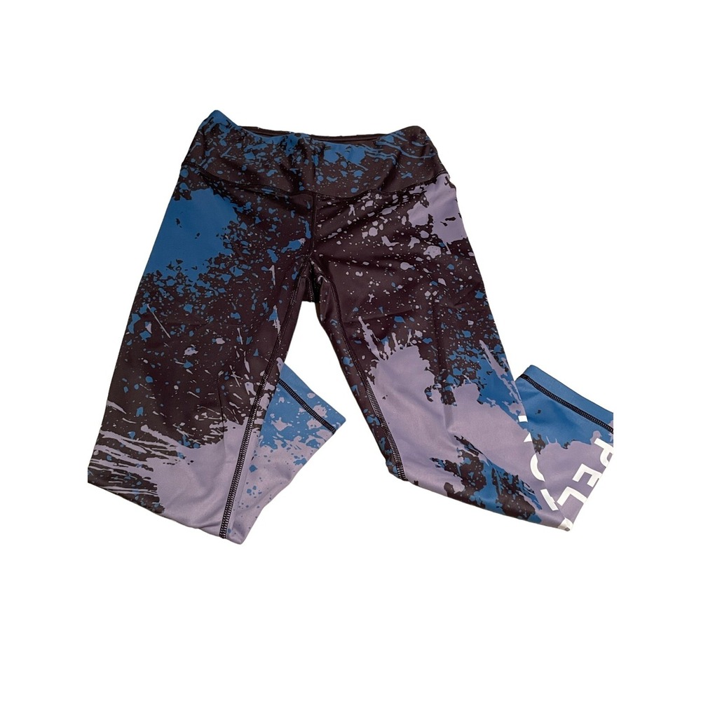 Peloton KALI Miami Fitwear Women's Size Small Cropped Leggings Paint Splatter